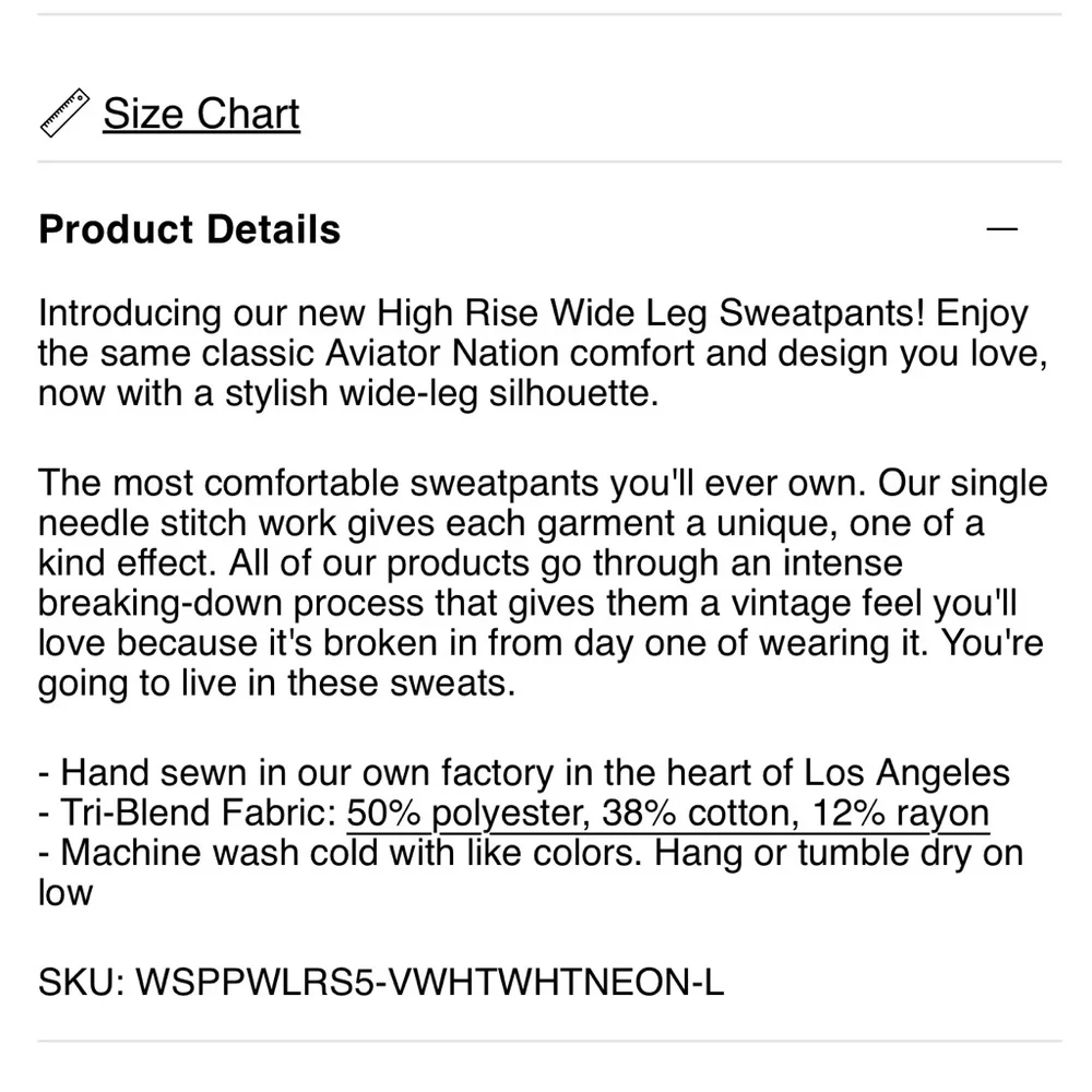 NWTA Aviator Nation Cream Lounge Pants with Neon Stripes- Medium - Picture 16 of 16